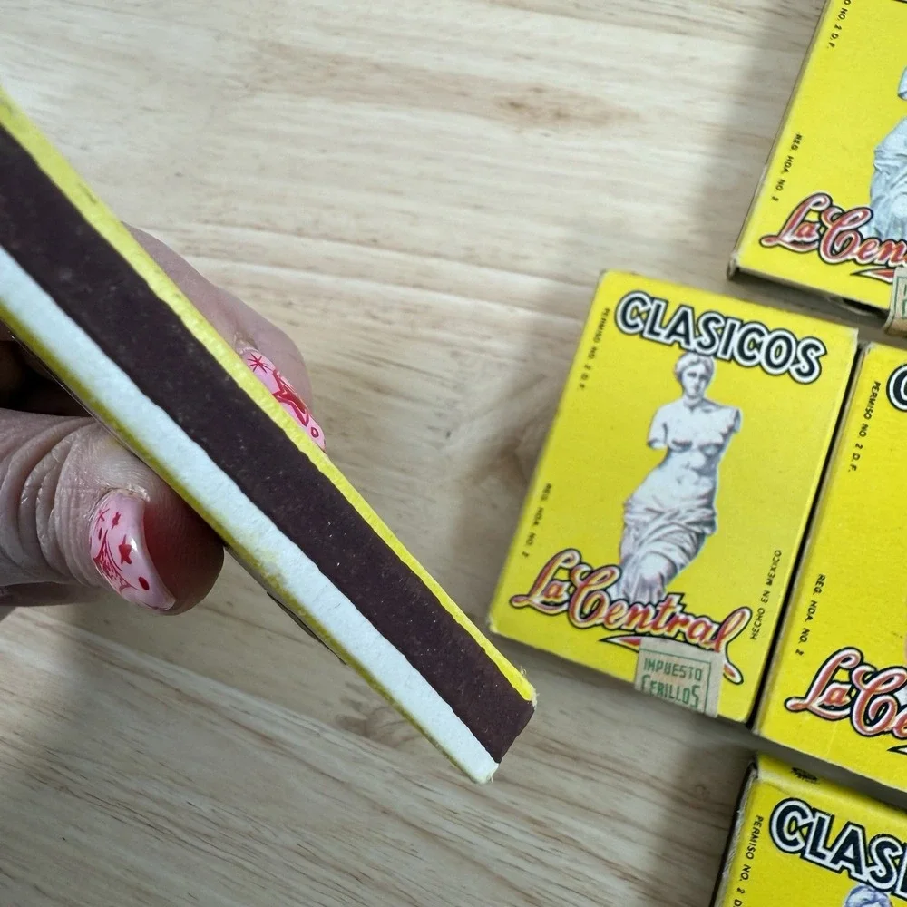 Vintage Mexican Matchbox Lot Of 14 Clasicos Matches NOS Cigars MCM  Decor Unique